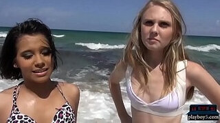 Amateur teen picked up on the beach and fucked in a van