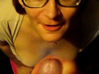 Dirty MILF Sucks Dick in the Garage