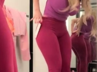 Jackie Fit Nude  Try on Clothes in Changing Room
