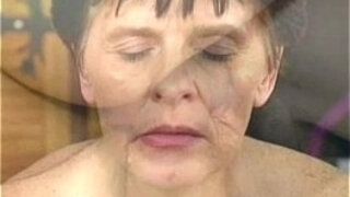 Grandma loves young cock and facial