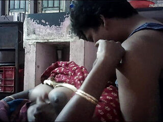 Indian village house wife and housband hot kissing