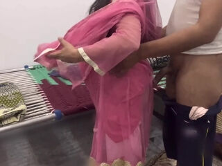 Pregnant indian milf wearing traditional clothes gets nailed by a naughty dude