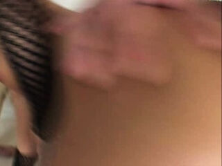 Horny blonde milf two big black cocks double penetration