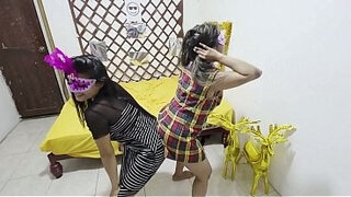 NEW YEAR'S EVE THREESOME - Best Friend Fucks Hot Tease While BFF Watches&excl;