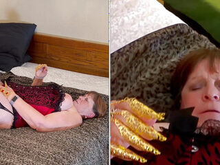 Granny Goldfingers: Undercover 007 Goldilocks Dildo Fuck - Black Is Just Right