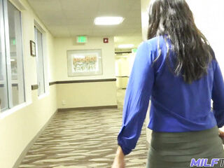 Horny milf businesswoman Alana Cruise fucks stranger at a hotel conference