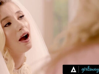 GIRLSWAY - Bride Carolina Sweets Has ROUGH PASSIONATE FUCK With MILF Bridesmaid MILF Julia Ann