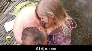 Incredible sex between sweet teenager and old bastard