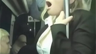 Cute girl fingered in public bus