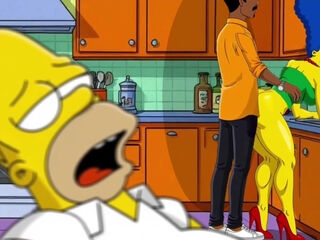 Marge Fucked While Homer's Takes a Nap - 2D Simpsons Animation