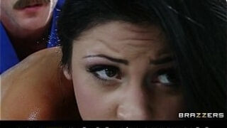 Doctor gives his busty patient Audrey Bitoni a sponge bath