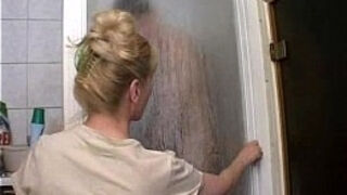 Mature step mom and her on the shower
