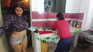 Perverted old man takes advantage of his wife's absence to have sex with the beautiful maid&period;