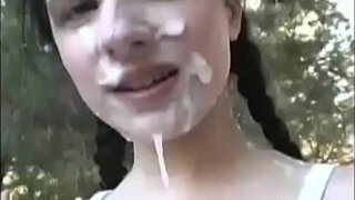 Public Cumshot-Lena Ramon Walks in Public wearing huge Rodney Blast