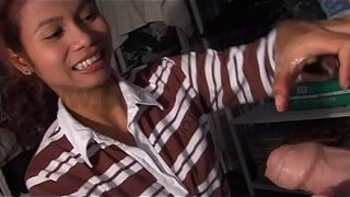 Nueng gives quickie and play with a lot cum