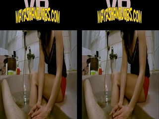 Handjob In The Bath - Mature Asian Strokes Him - Sexlikereal