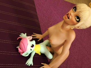 Sexy futa dickgirl fucks her dolly - 3D Sex (ENG Voices)