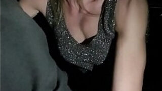 Hot car-sex. Beautiful milf gets wild behind the wheel