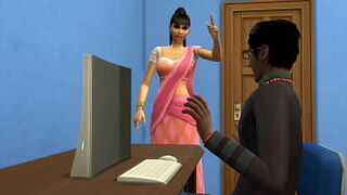 Indian stepmom catches her nerd stepson masturbating in front of the computer watching porn videos &vert;&vert; adult videos &vert;&ve