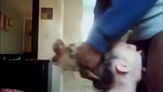 Wife is getting extreme throat fucked by her bbc&period; She made it&excl;