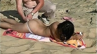 brunette teen fucked at beach