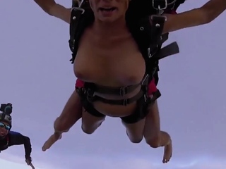 Badass beauties jumping out from a plane
