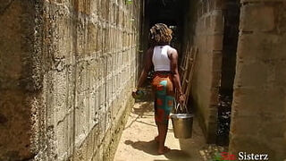 I was having my bath in my step grandma's local bathroom&comma; my neighbor watched came to watch my nakedness&comma; we fucked when i ca