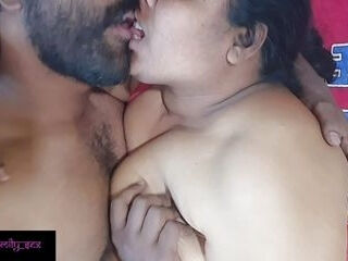 Desi step mom and step son liplock and giving blow job