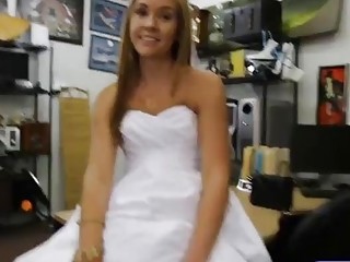 Babe sells her wedding dress and rammed by pawn keeper