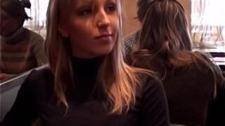 Fucking and blowjob in public bathroom