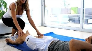 PureMature Big-titted MILF seduces her yoga teacher