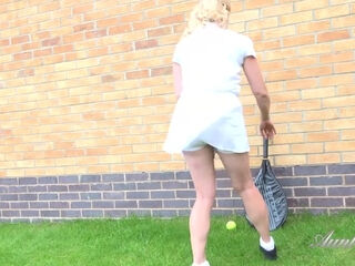 Abi Enjoys a Pussy Rubbing Before a Tennis Match