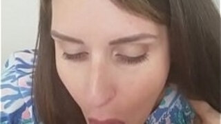 Wife blowjob swallow