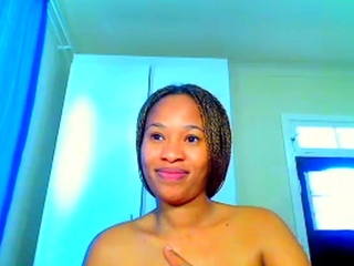 Ebony Goddess with Huge Natural Breasts on Webcam