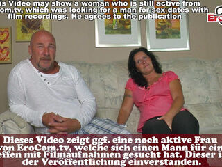 German married woman is shared with a strange man at casting