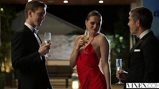 VIXEN Tori Black Takes on Two Cocks In An Award Show After Party